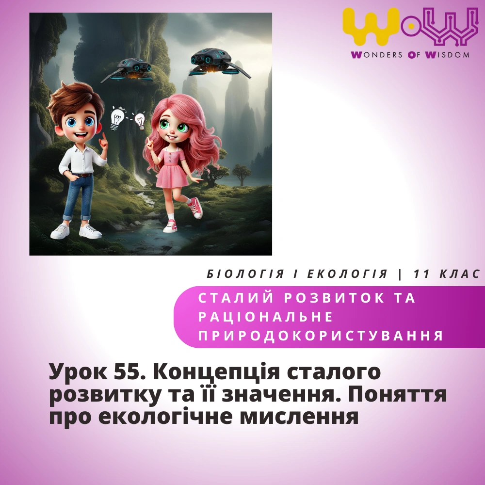 Концепція сталого розвитку та її значення. Поняття про екологічне мислення
